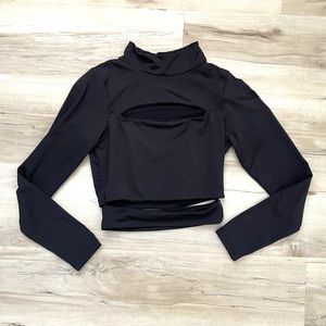 Black long neck long sleeve